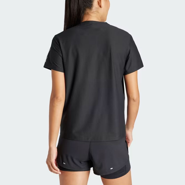 (WMNS) adidas Own The Run T-Shirts 'Black White' IN2961