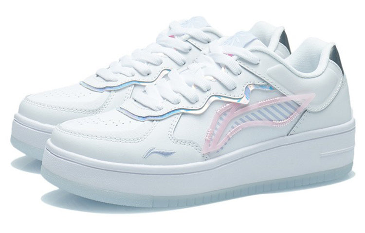 (WMNS) Li-Ning Classic Skateboarding 'White Blue' AGCR304-1