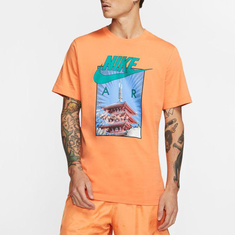 Men's Nike As nsw tee air photo Short Sleeve Orange T-Shirt CT6530-871