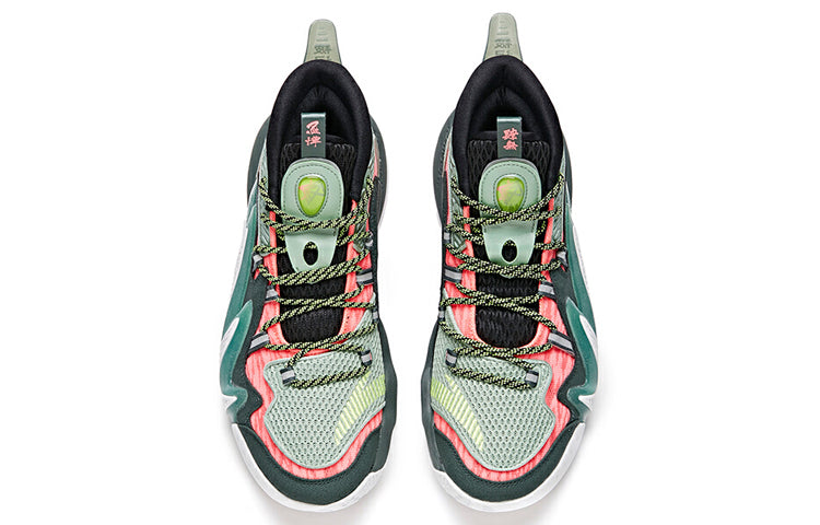 ANTA Shock The Game 4.0 Wave 2 Shoes 'Green Pink' 112031602-1