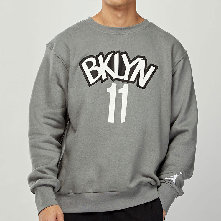 Air Jordan Brooklyn Nets Round Neck Pullover Gray CN1035-002