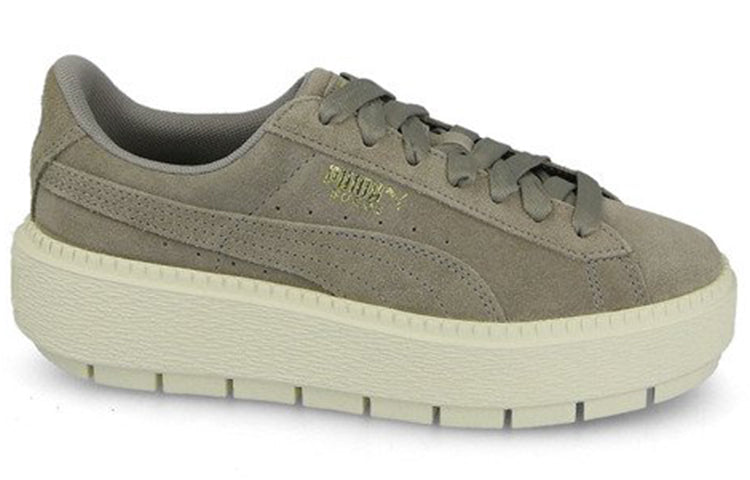 (WMNS) PUMA Platform Trace Low Tops Casual Skateboarding Shoes Green 365830-06