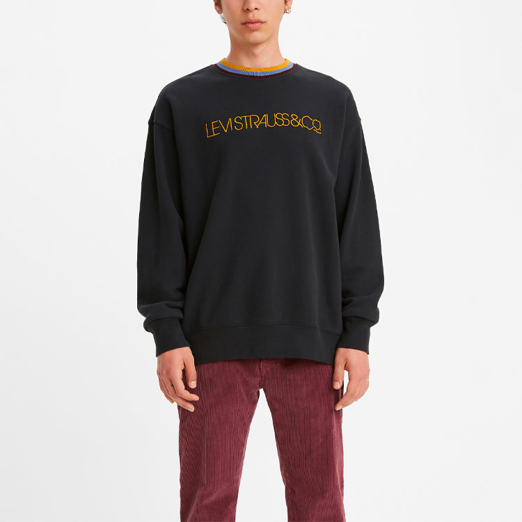 Men's Levis Alphabet Round Neck Pullover Black 54901-0000