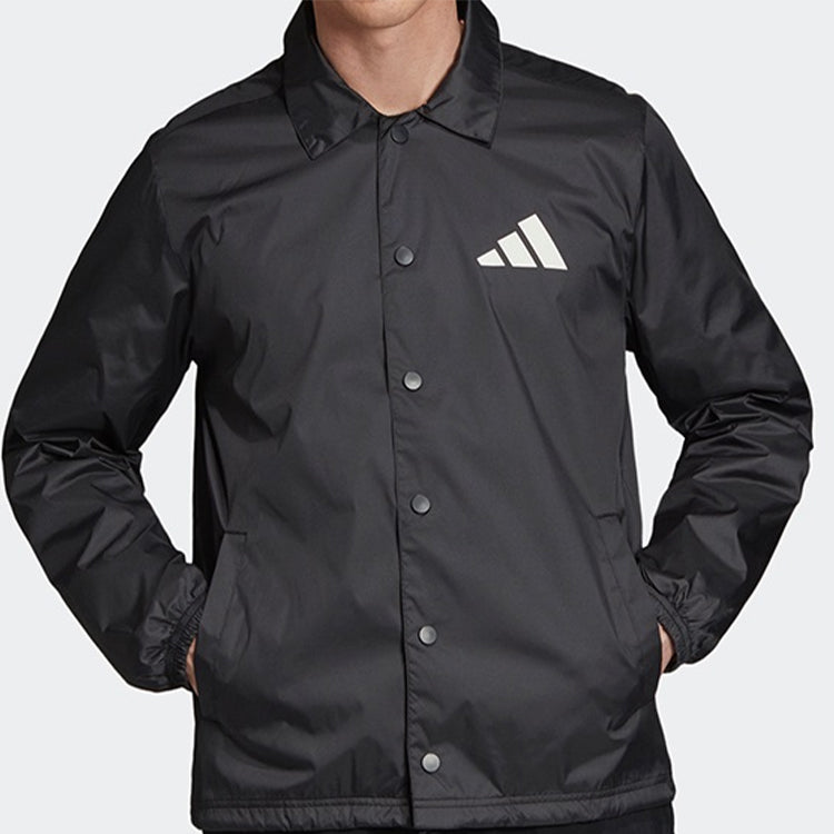 adidas Athletics Pack Coaches Button Shirt Jacket Black DX9326