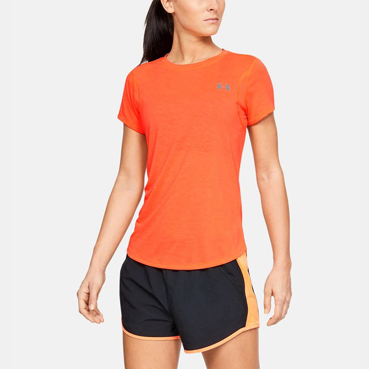 (WMNS) Under Armour UA Streaker Sports Breathable Short Sleeve Orange 1341520-836