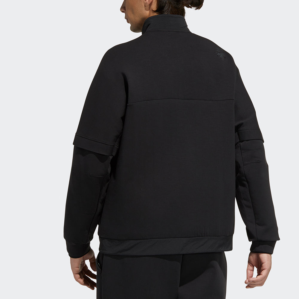 adidas Wj Kn Mid Casual Sports Breathable Jacket Black H39318