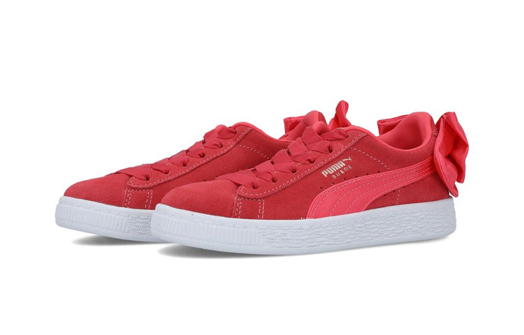 (PS) PUMA Suede Bow Ps Casual Shoes Red 367318-02