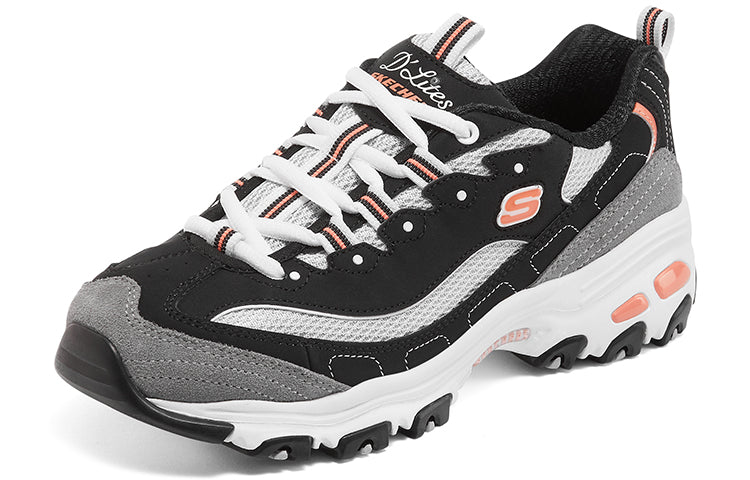 (WMNS) Skechers D'Lites 1.0 'Black White Gray' 11947-BKWG
