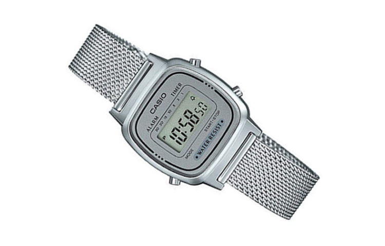 CASIO Analog Waterproof Unisex Silver Digital LA670WEM-7