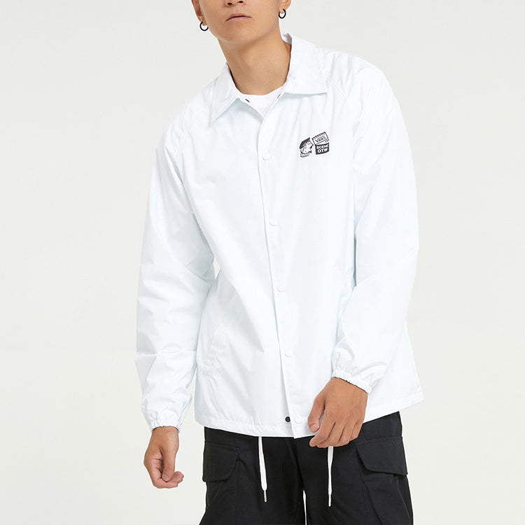 Vans AP Tell A FRD Coach Jacket 'White Black' VN0A54P4WHT