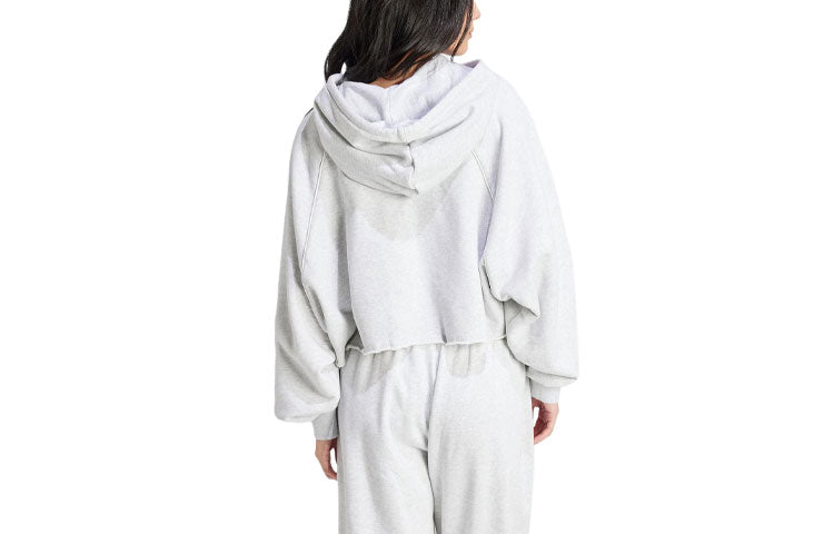 (WMNS) adidas Originals Cropped Hoodie Asia Sizing 'White' IS2319