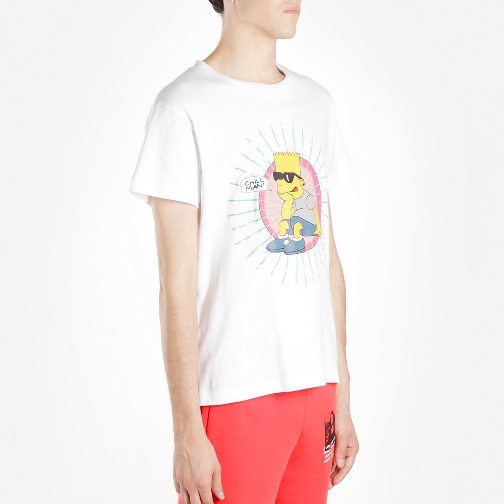 Off-White c/o virgil abloh men's white bart glasses short sleeve tee OMAA036S191850030188