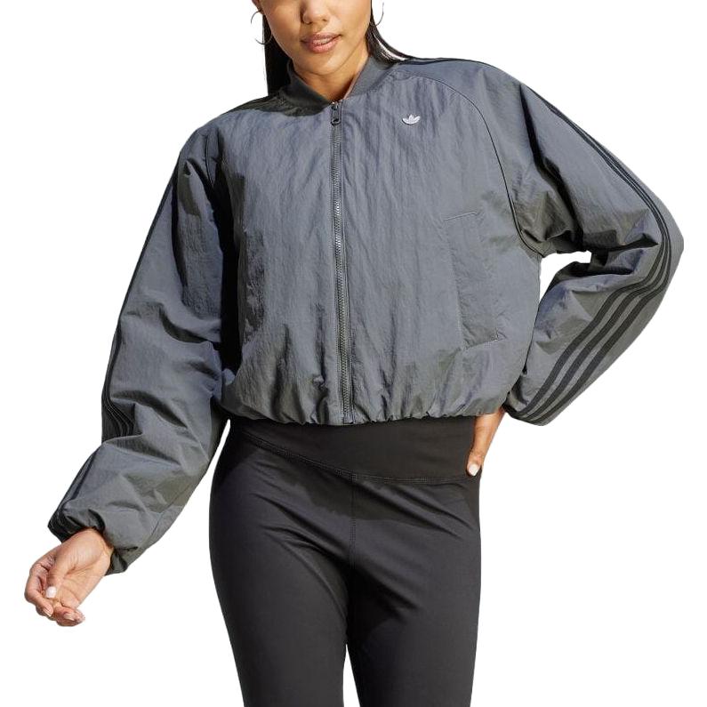 (WMNS) adidas Back Trefoil Oversized SST Jacket 'Grey' II5651