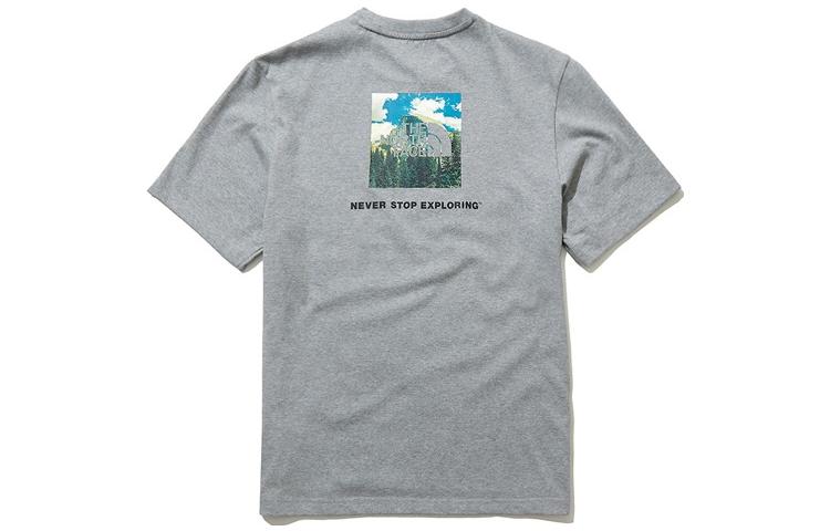 THE NORTH FACE Printing Small Logo Short Sleeve Couple Style light grey NT7UL13B