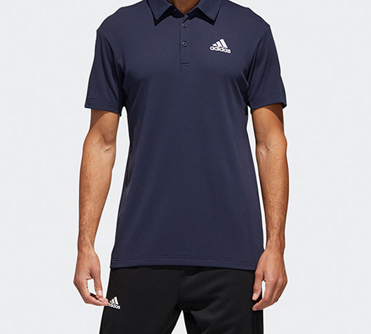 adidas HTRDY M PL2 SL Tennis Sports Polo Shirt Blue FS3777