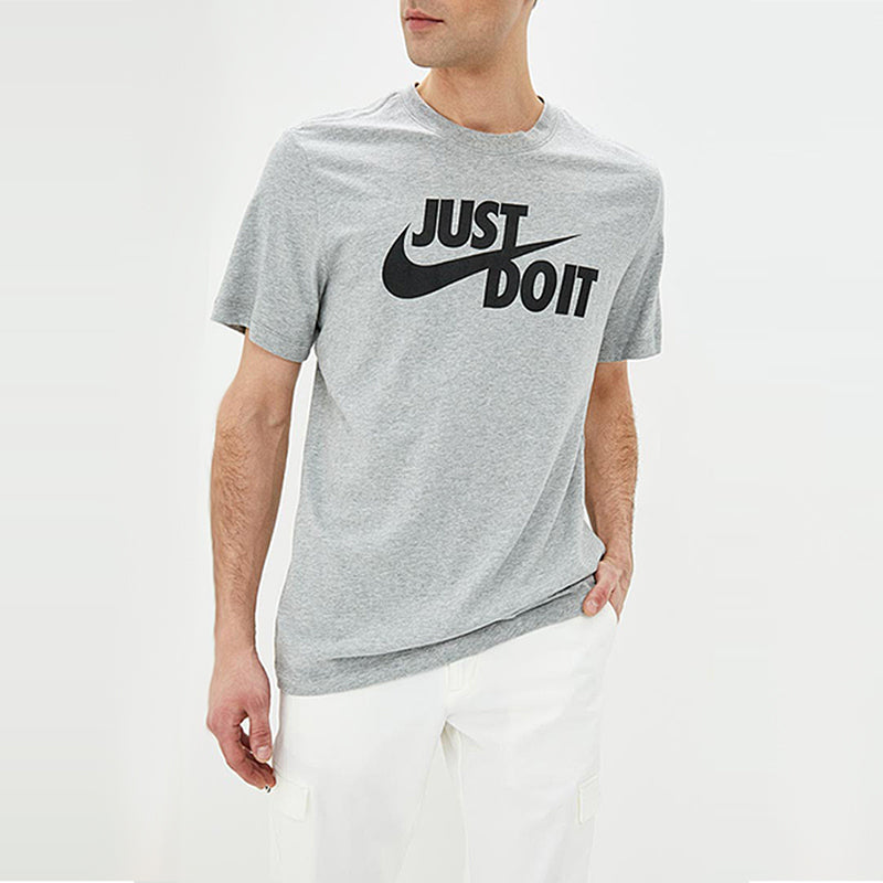 Nike Tee Just Do It Swoosh Casual Sports Round Neck Short Sleeve Gray AR5006-063