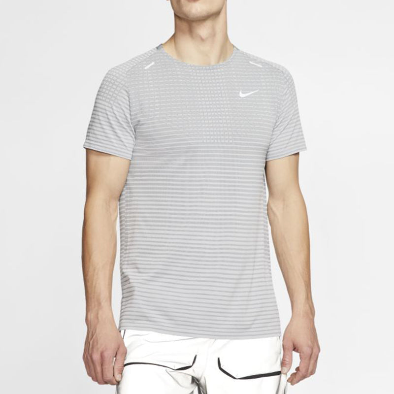 Nike Techknit Ultra Casual Sports Round Neck Short Sleeve light grey CJ5345-084
