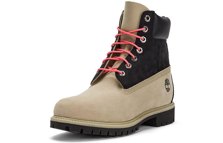 Timberland Premium 6 Inch Waterproof Boots 'Black Regenerative Leather Brown' A5RE4W