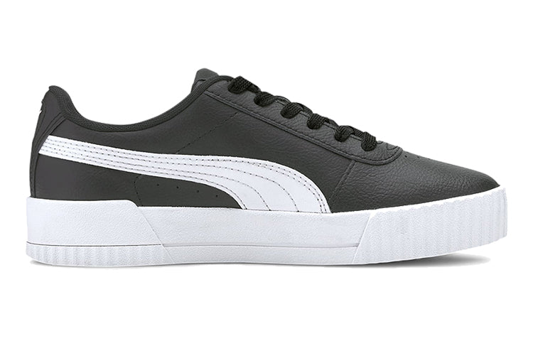 (GS) PUMA Carina L Casual Board Shoes Black/White 370677-14