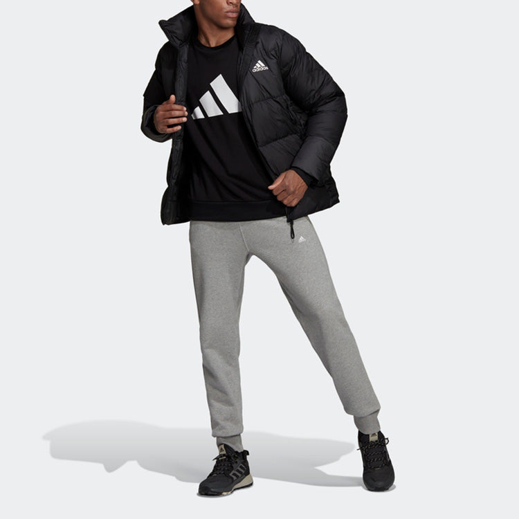 adidas Solid Color Outdoor Sports Stay Warm Down Jacket Black GV5350