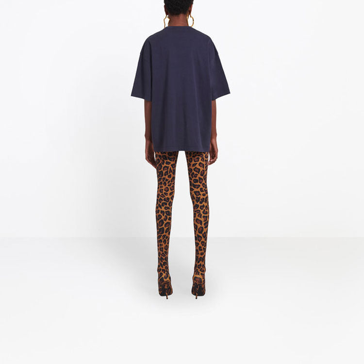Balenciaga Alphabet Printing Short Sleeve Navy Blue 492258TAV044128
