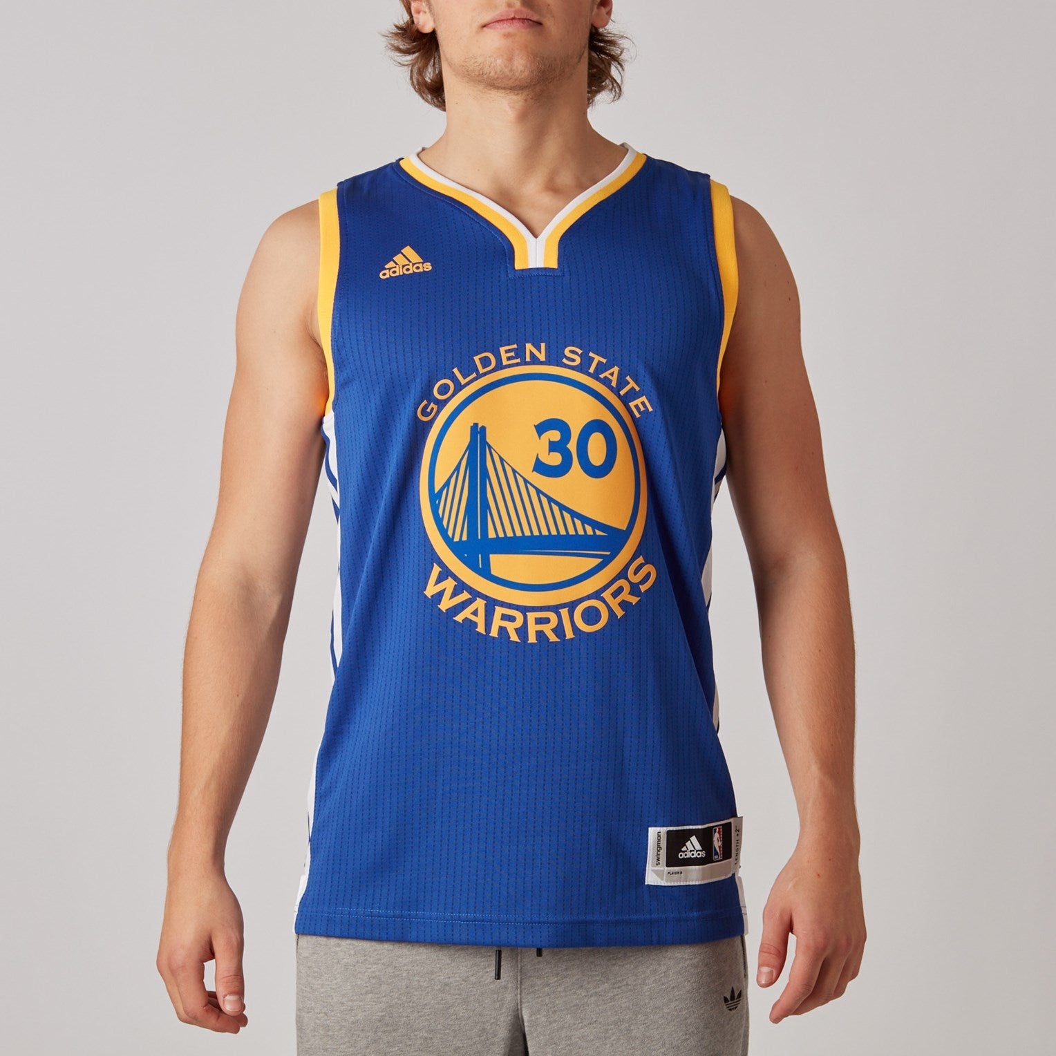 adidas Golden State Warriors Curry Jersey 'Blue Yellow' A45910