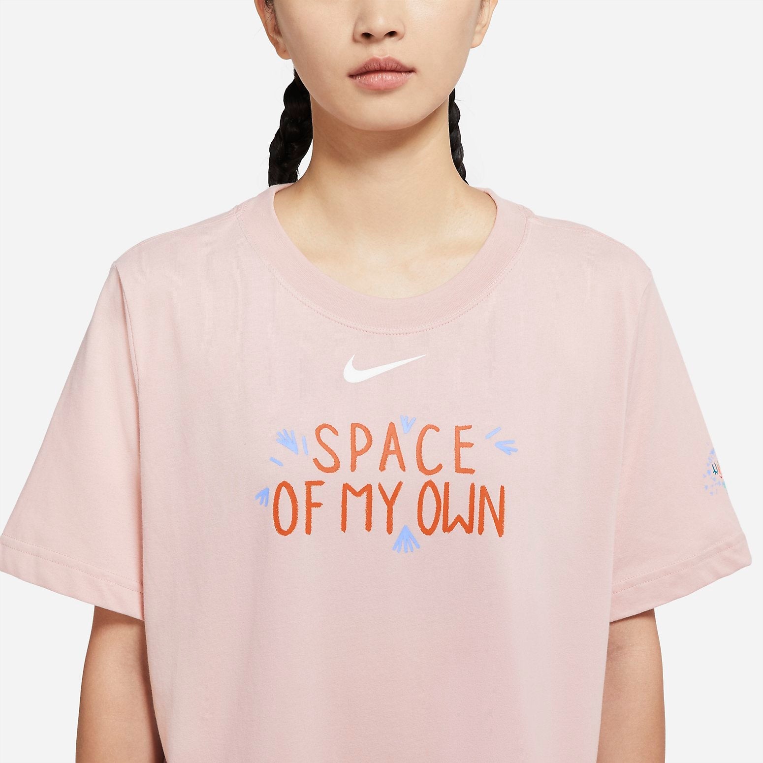 (WMNS) AS W NK DF B. GARDEN SS Tee PINK OXFORD DM7913-601