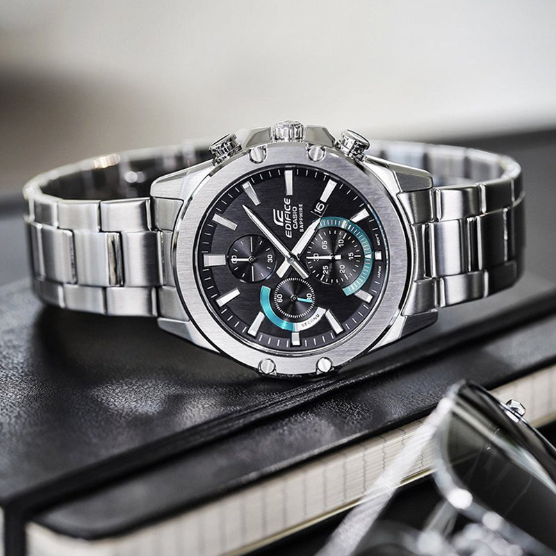 CASIO Waterproof EDIFICE Sapphire Crystal Mens Black Analog EFR-S567YD-1AUPR