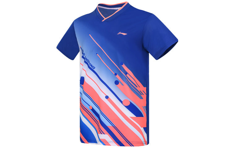 Li-Ning National Team Table Tennis Jersey T-Shirt 'Blue' AAYS017-3