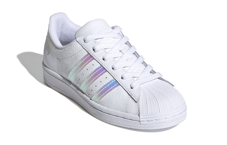 (GS) adidas Originals Superstar Shoes 'White Metallic Silver' FW0813