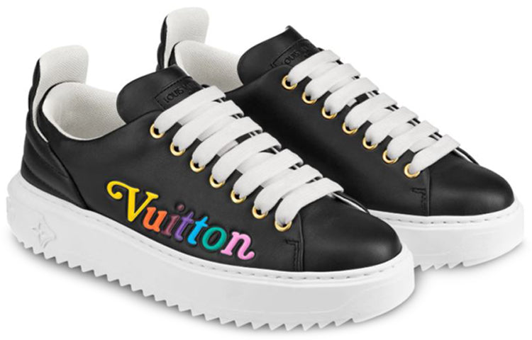 (WMNS) LOUIS VUITTON LV Time Out Vuitton Calfskin Sports Shoes Black 1A5C55