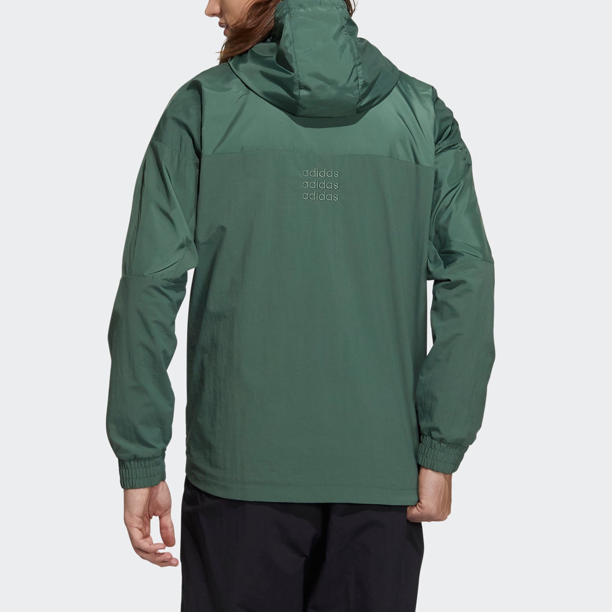 adidas neo M Icons C+ Wb Casual Sports Alphabet Logo Printing Hooded Jacket Green H14224