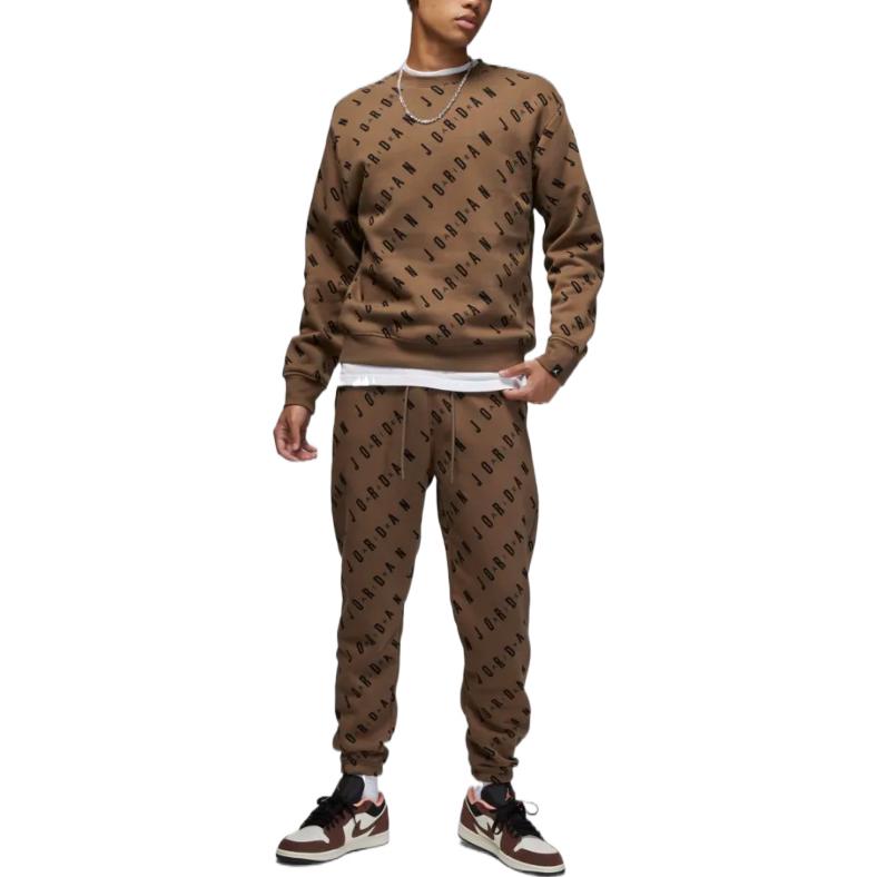Air Jordan Essentials Graphic Fleece Crew-neck Sweatshirt 'Palomino' DX9173-274