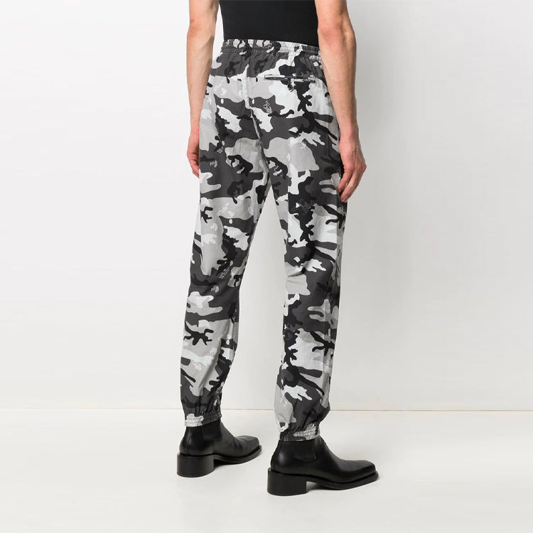 Off-White SS21 Logo Pattern Printing Casual Jogger Pants Ordinary Version Camouflage White OMCA164S21FAB0020900