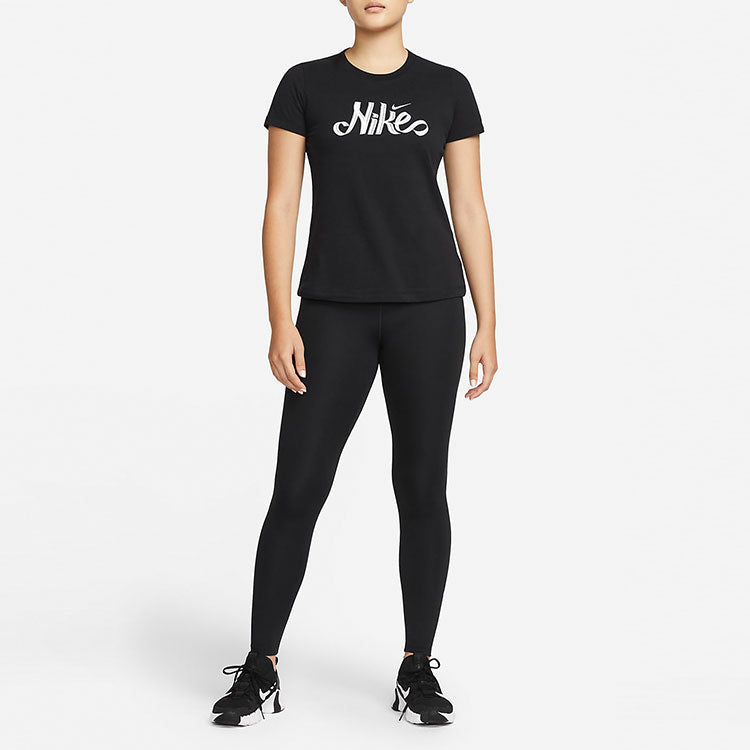 (WMNS) Nike Dri-FIT Logo Training Tee 'Black' DN6688-010