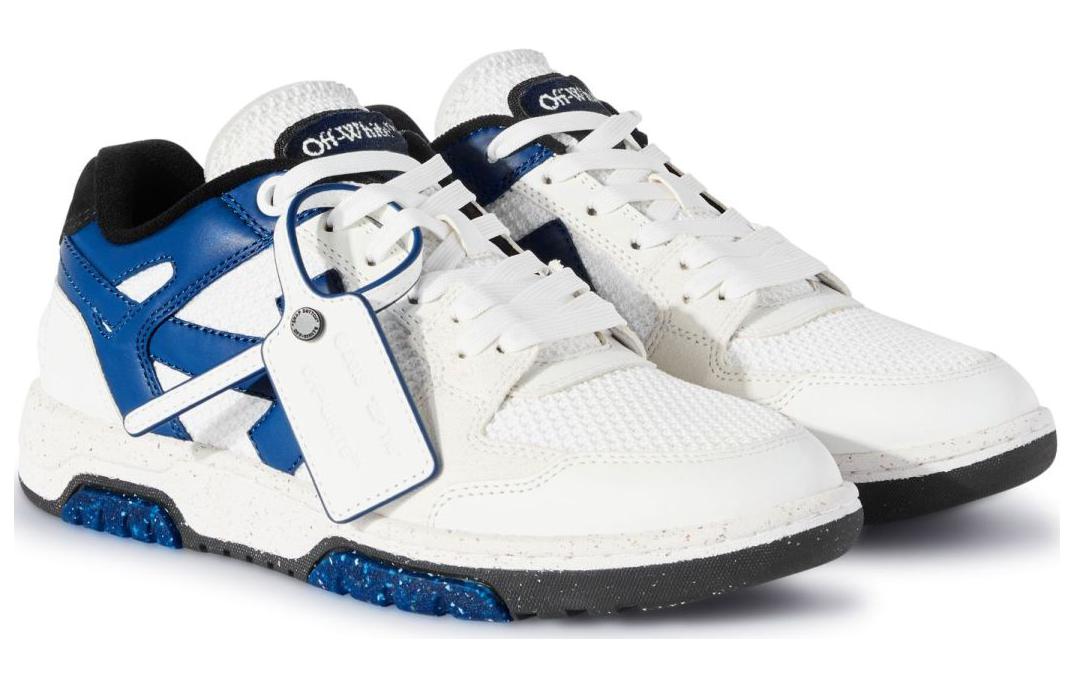 Off-White Slim Out Of Office colour-block Sneakers 'White Navy' OMIA243S24LEA0010146