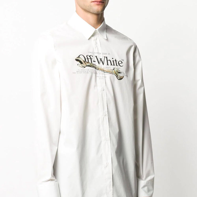 Off-White Pascal Tool Logo Long Sleeve Shirts OMGA138F20FAB0030105