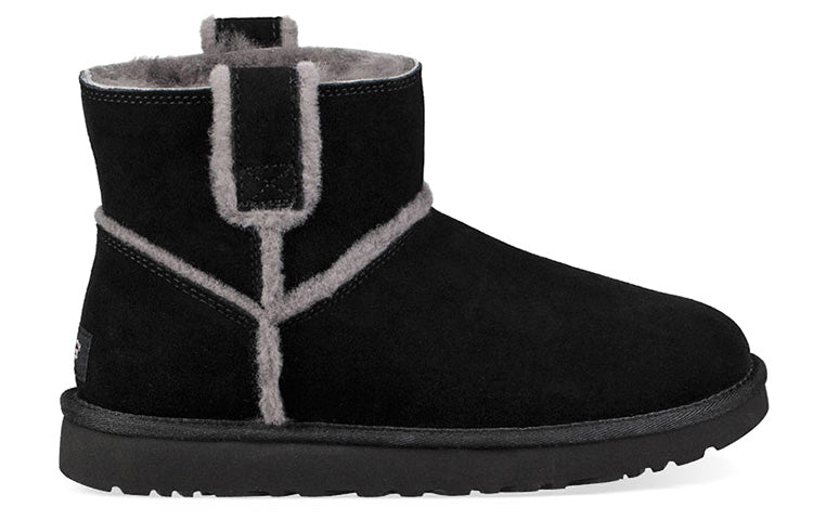 (WMNS) UGG Classic Mini Spill Seam Fleece Lined Black 1100211-BLK