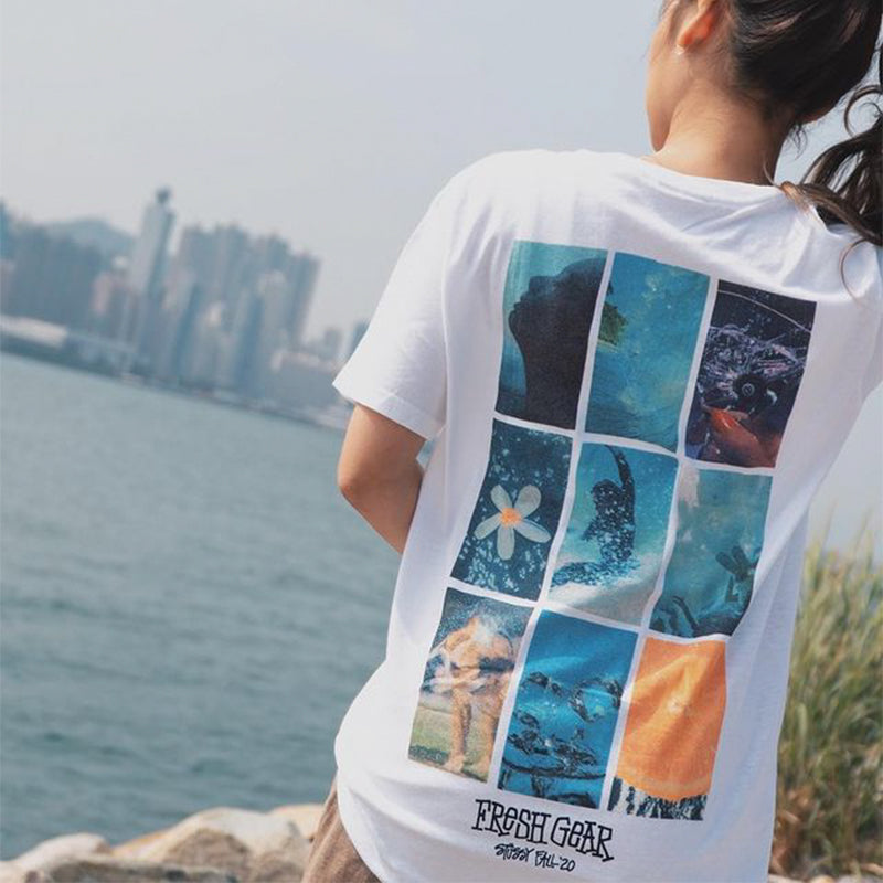 Stussy FALL 20 Campaign Tee Printing Ocean Short Sleeve Unisex White 3903648
