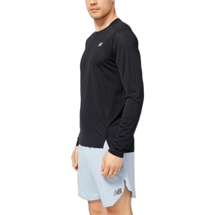 New Balance Accelerate Long Sleeve T-shirt Asia Sizing 'Black' MT23225-BK