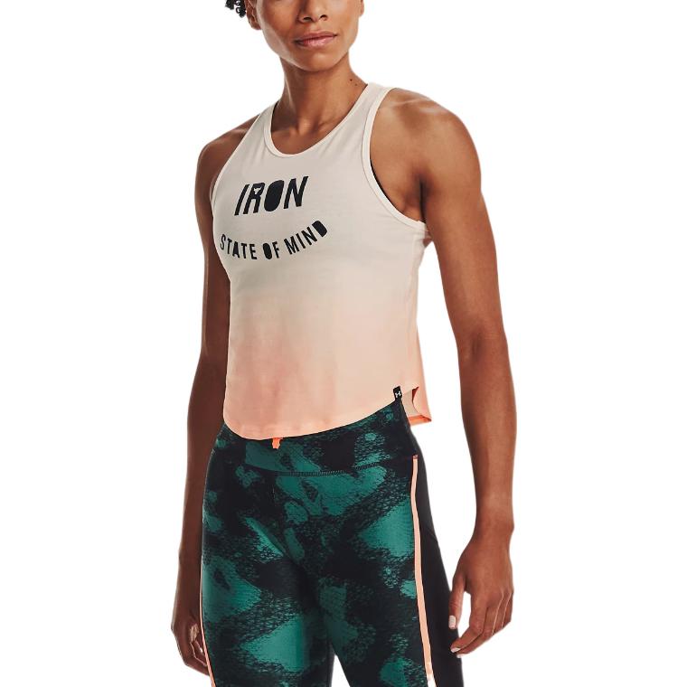(WMNS) Under Armour Project Rock Fashion Cropped Tank 'Beige' 1377450-130