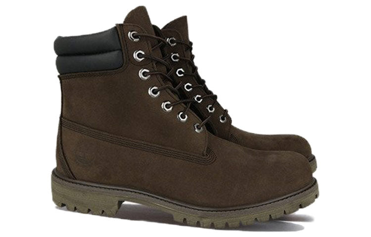 Timberland 6 Inch Double Collar Boots 'Dark Chocolate Nubuck' 73543