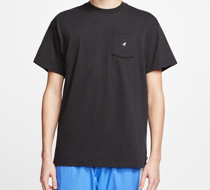 Nike SB Skateboard animal Embroidered Short Sleeve Black CU0313-010