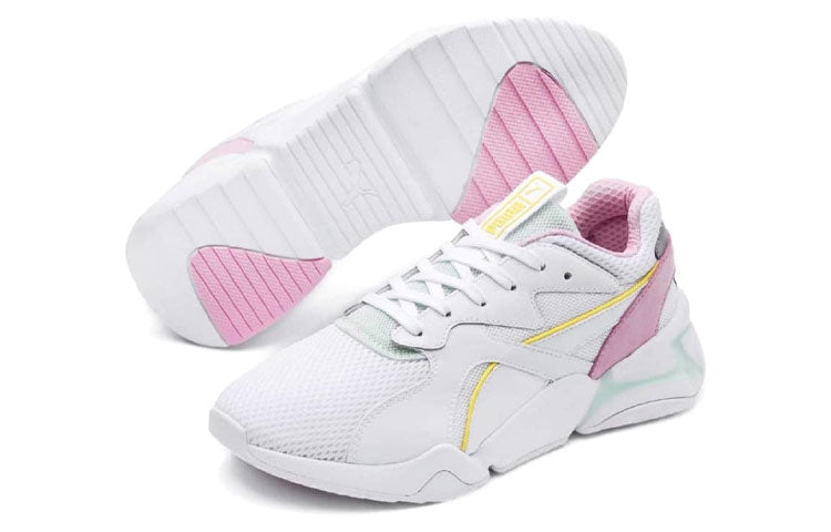 (WMNS) PUMA Nova Mesh Low Running Shoes White/Pink 369655-03