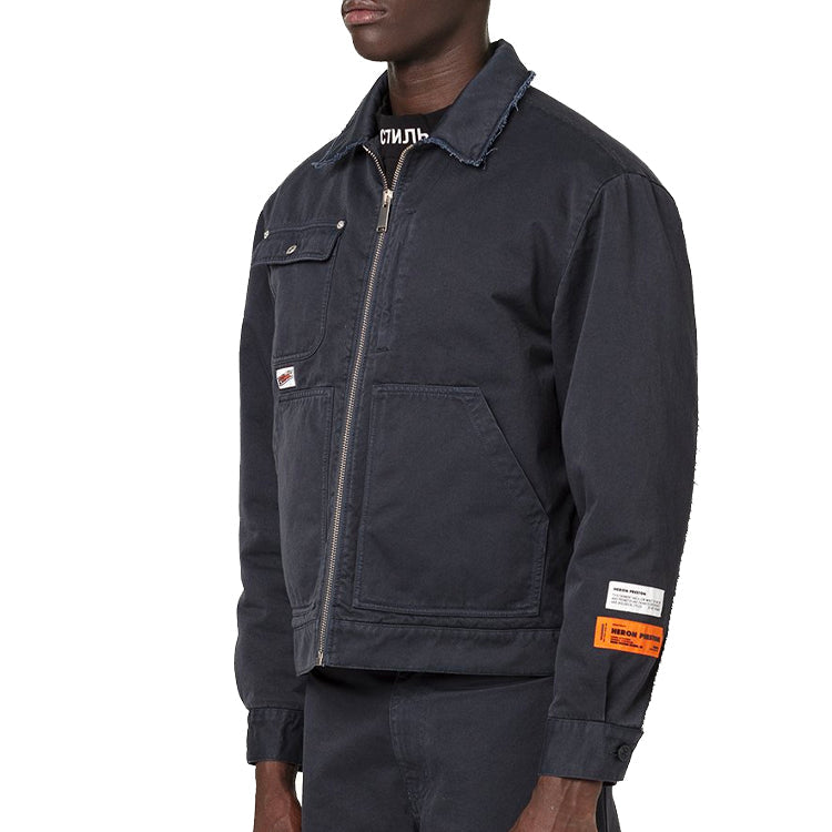 Men's HERON PRESTON Long Sleeves Jacket Blue HMEA052F20FAB0024500