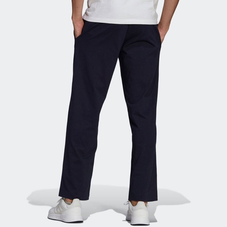 adidas Embroidered Logo Sports Knit Long Pants Blue GK9018