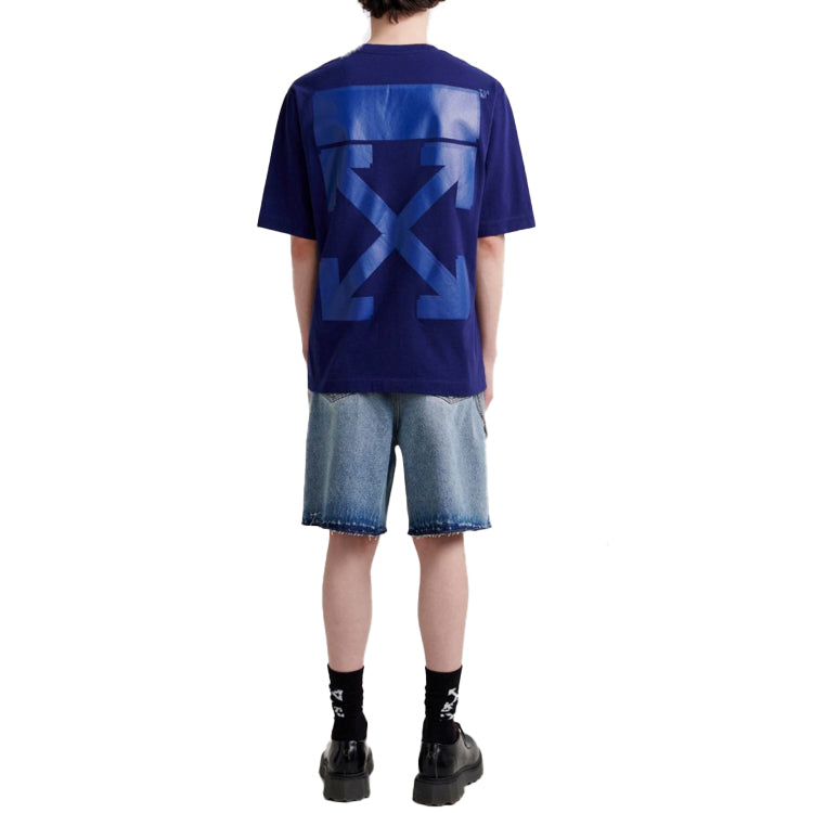 Off-White FW21 Rubber Arrow Oversized Short Sleeve Blue OMAA120F21JER0064545