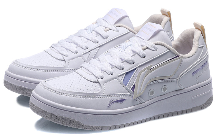 (WMNS) Li-Ning Lifestyle Skate Shoes 'White Purple' AGCQ544-2