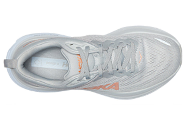 (WMNS) HOKA ONE ONE Bondi 8 Wide D 'Light Grey Orange' 1127954-HMLR