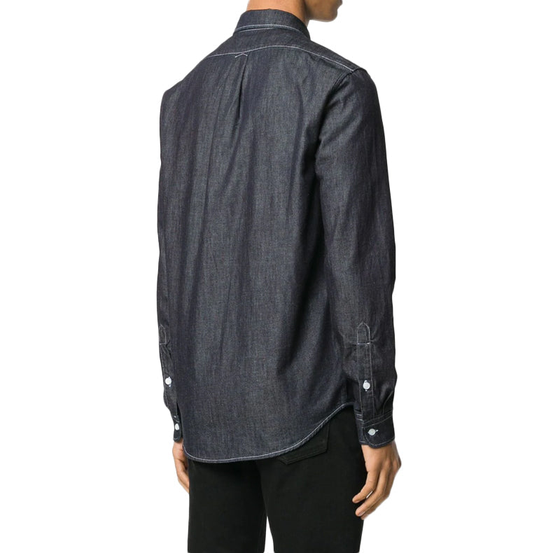 Men's KENZO Casual Long Sleeves Button Shirt Gray FA55CH6002EG-76